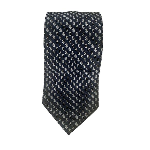 Wild Ties money sign style navy and silver trendy fresh look - Picture 1 of 7